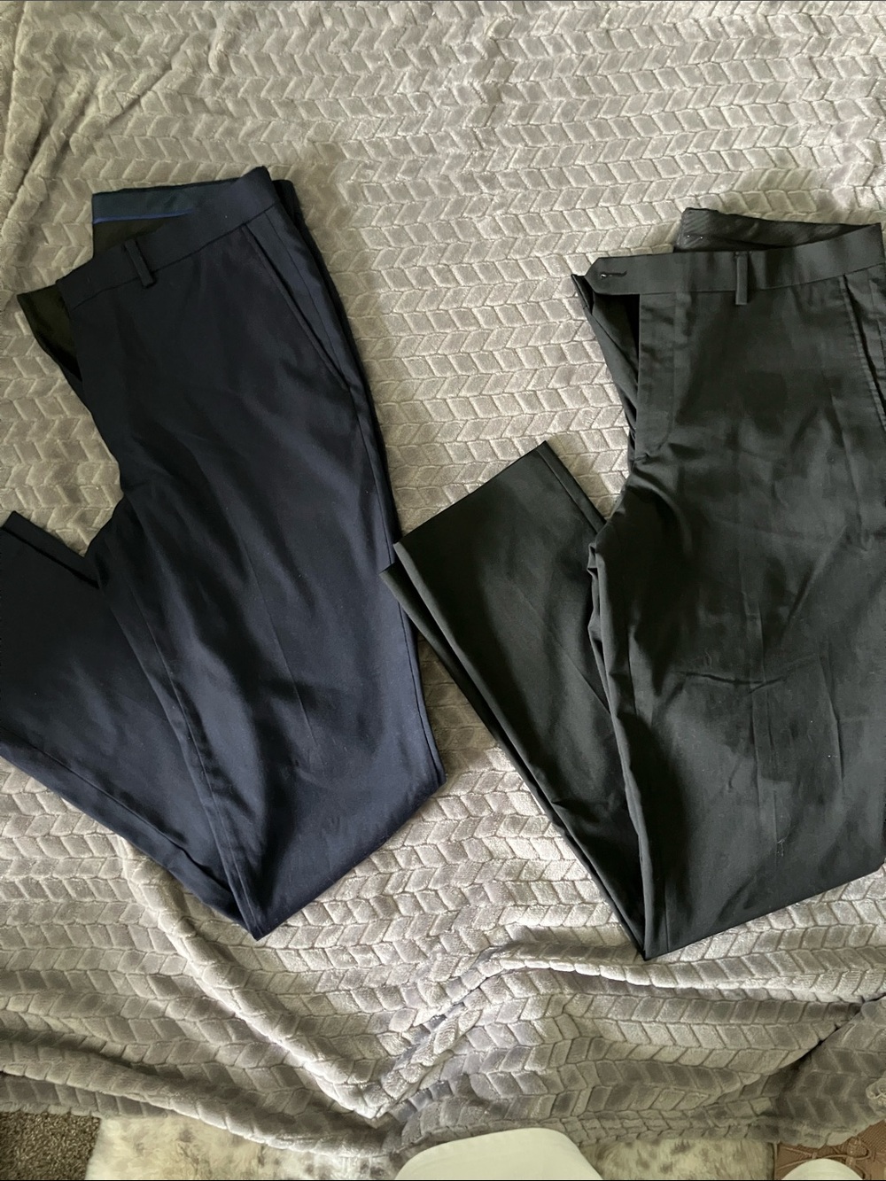 Men's Dress Pants - Black and Navy - Classic SlimFit